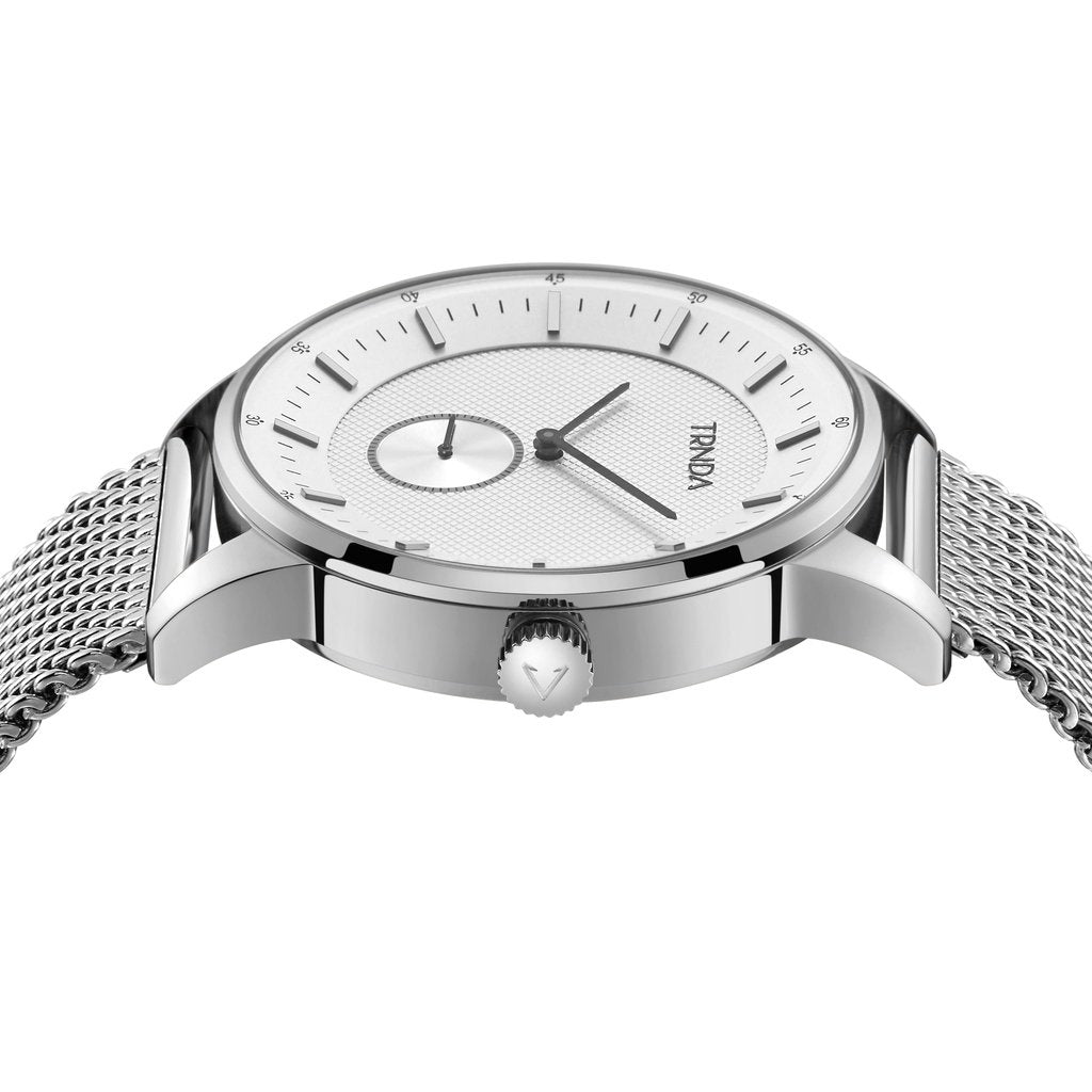 TRNDA Men's Stainless Steel Watch, Seaweed Green Dial | TS43MM-2