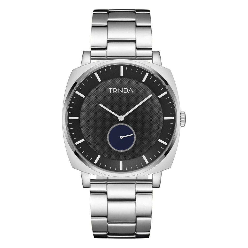 TRNDA Men's Stainless Steel Watch, Silver Gradient Dial | TRNDA45MM-0