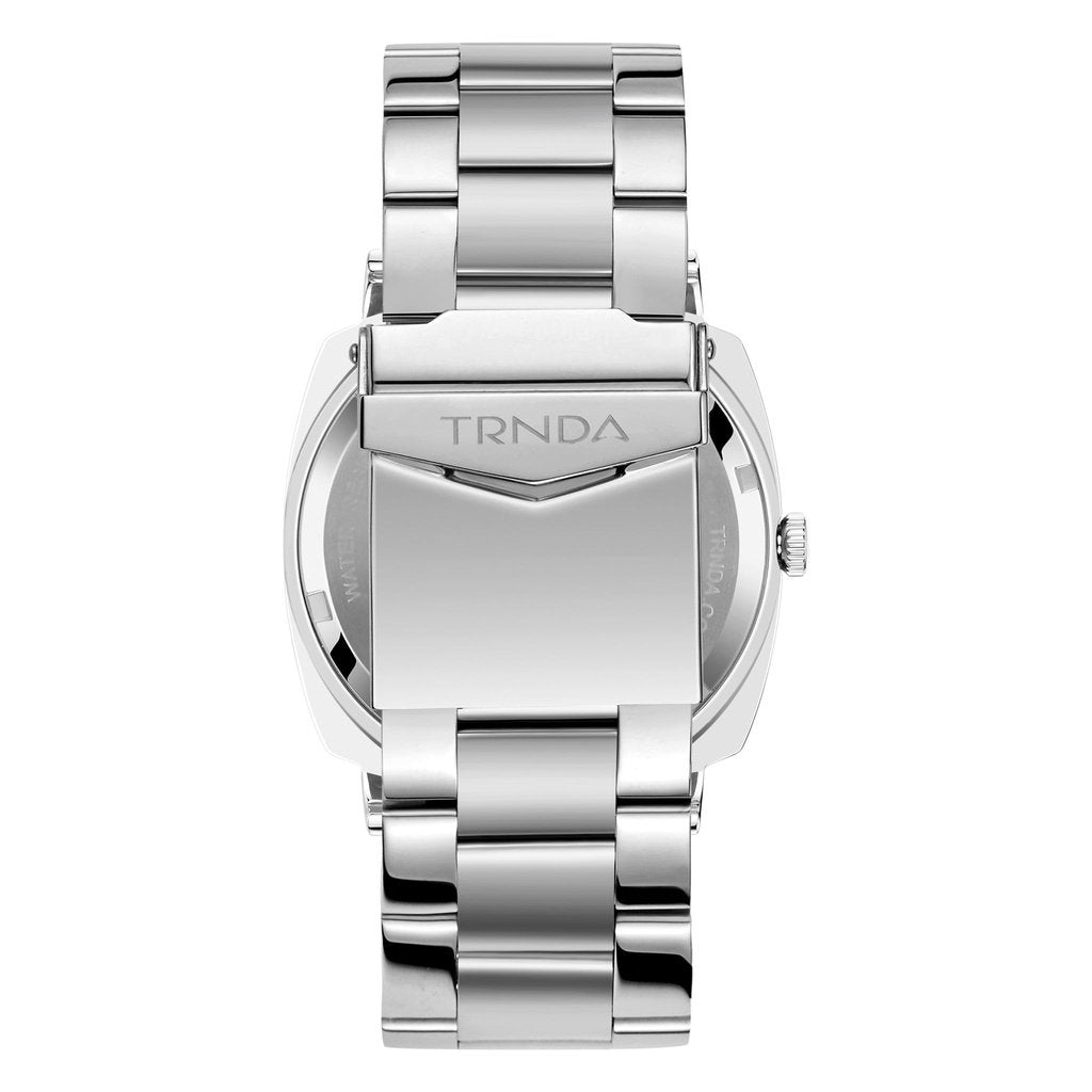 TRNDA Men's Stainless Steel Watch, Silver Gradient Dial | TRNDA45MM-4
