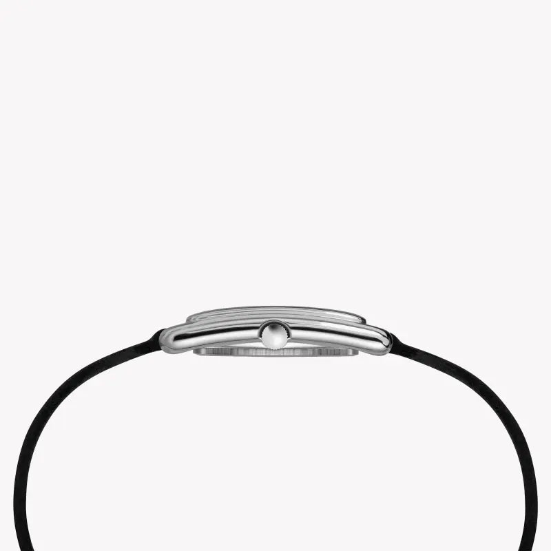 Timex Women's Black Leather & Dial Watch, Brass Case | TW2R90000-1