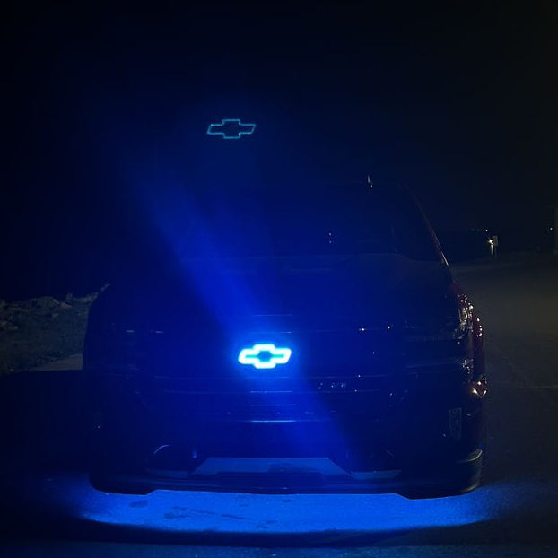 Chevy bowtie emblem/chevy symbol rgb halo with bluetooth controller-2