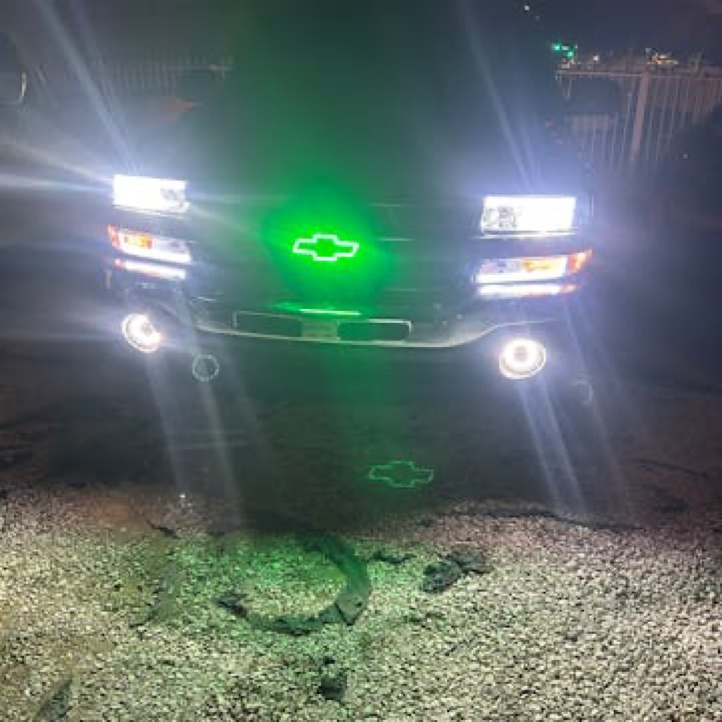 Chevy bowtie emblem/chevy symbol rgb halo with bluetooth controller-3