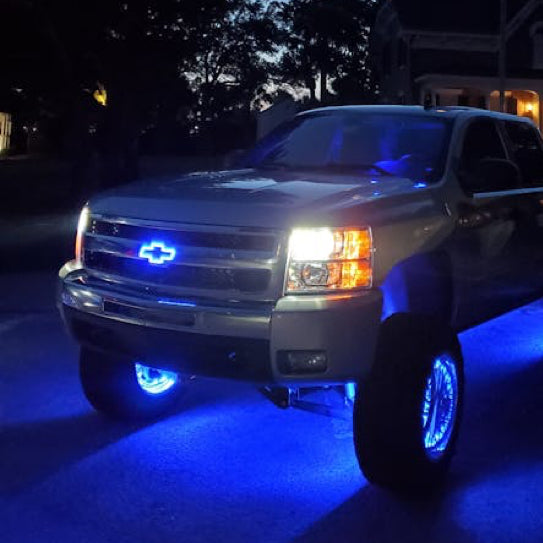 Chevy bowtie emblem/chevy symbol rgb halo with bluetooth controller-4