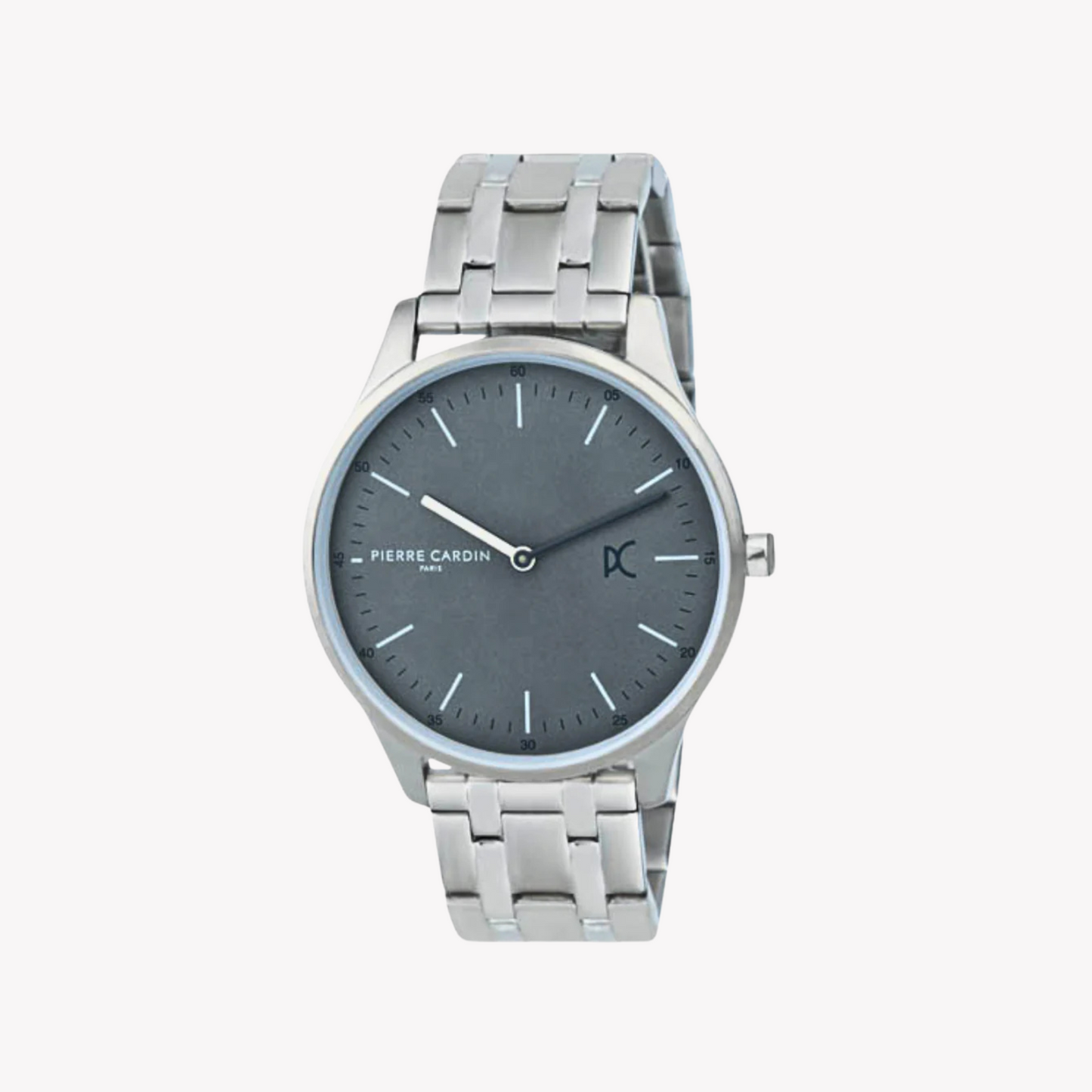 Pierre Cardin Men's Silver Stainless Steel Watch, Gray Dial | CBA.4011-0