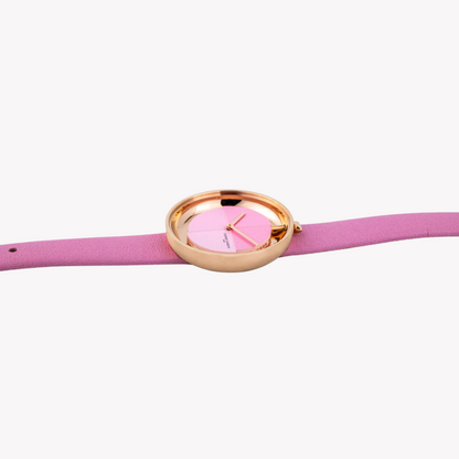 Pierre Cardin Women's Pink Leather Watch, Rose Gold Case | CMA.0004-2