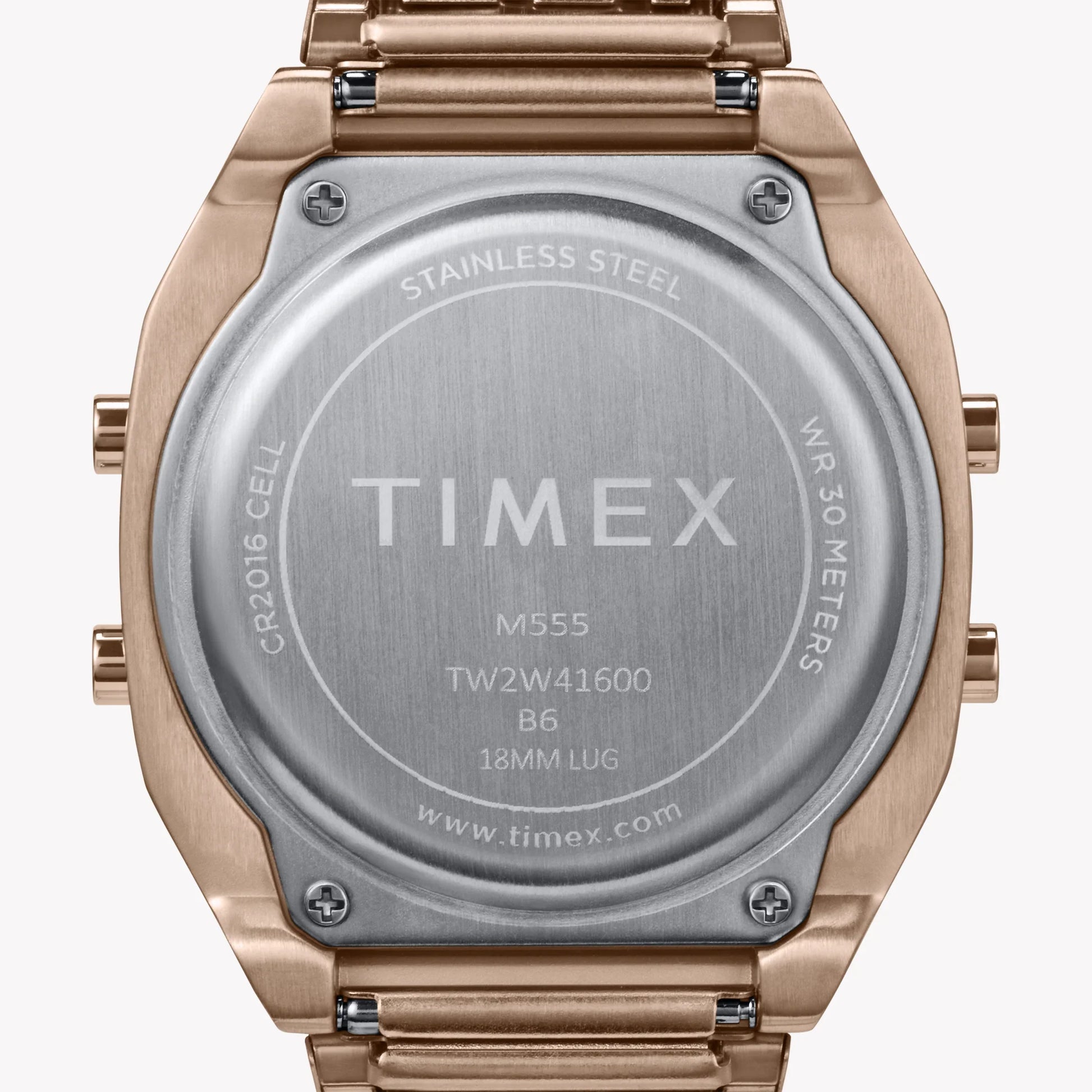 Timex Women's Rose Gold-Tone Watch, Pink Accents | T80-3