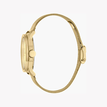 Esprit Women's Gold Stainless Steel Watch, Champagne Dial | ES1L198M0025-1