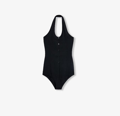 German Yangzi 48S machine washable wool all-match halter neck jumpsuit for women-5