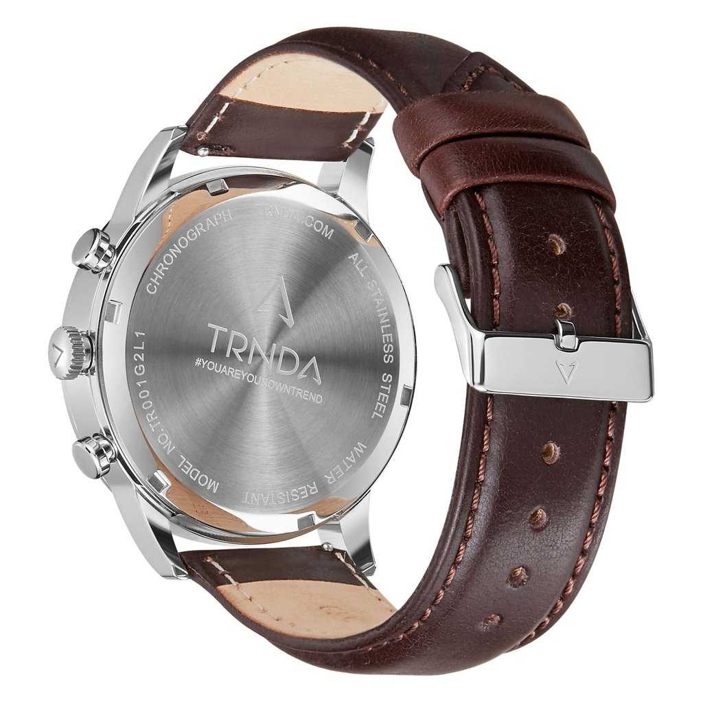 TRNDA Men's Stainless Steel Watch, Dark Blue Dial | TRN-SS43DB-3
