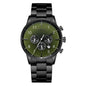 TRNDA Men's Black Stainless Steel Watch, Green Dial | TRNDA-001-0