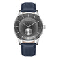 TRNDA Men's Stainless Steel Watch, Blue Leather Band | TRN-SS43-0