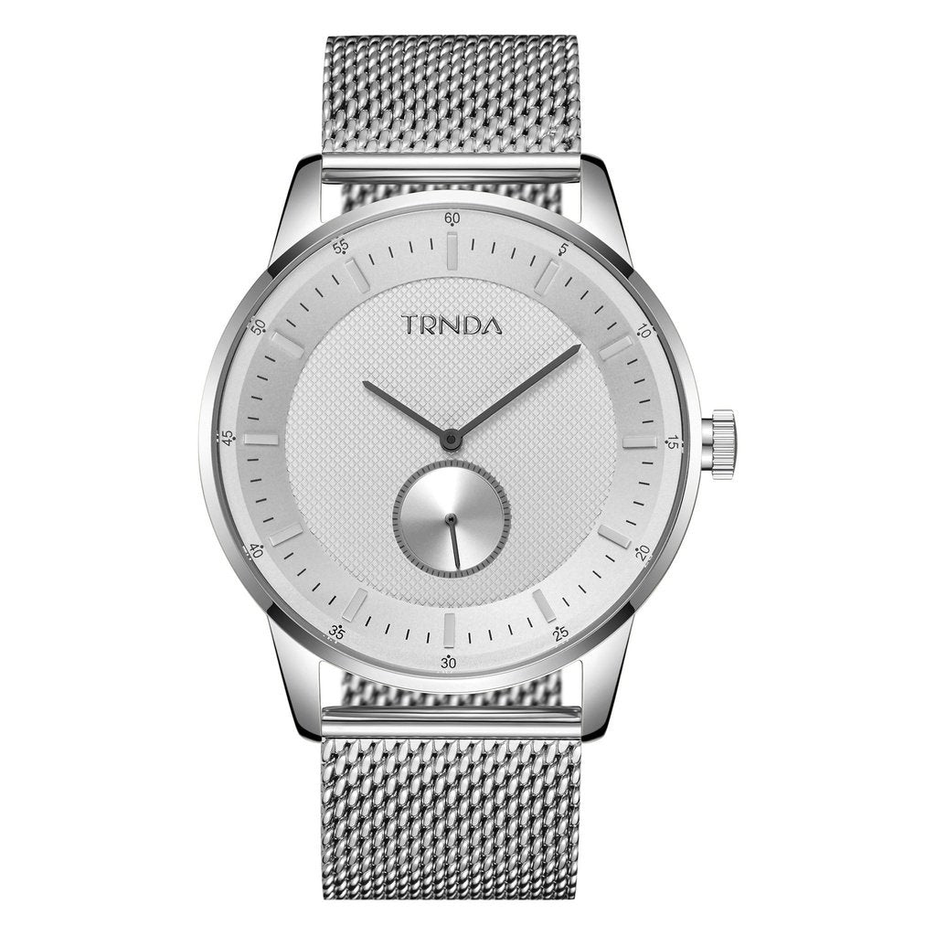TRNDA Men's Stainless Steel Watch, Seaweed Green Dial | TS43MM-0