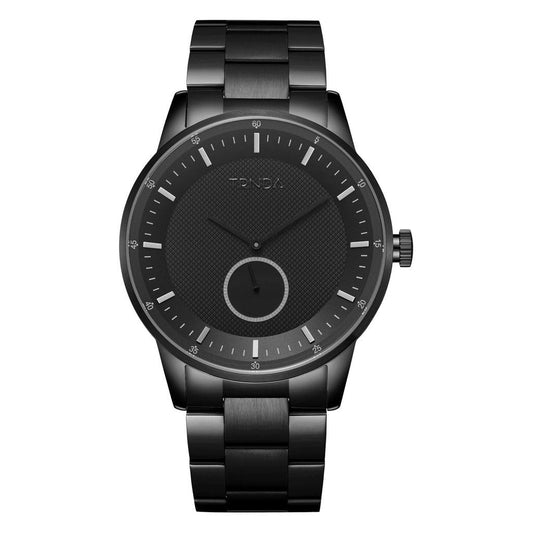 TRNDA Men's Black Stainless Steel Watch, Round Dial | TRN43MMBLACK-0