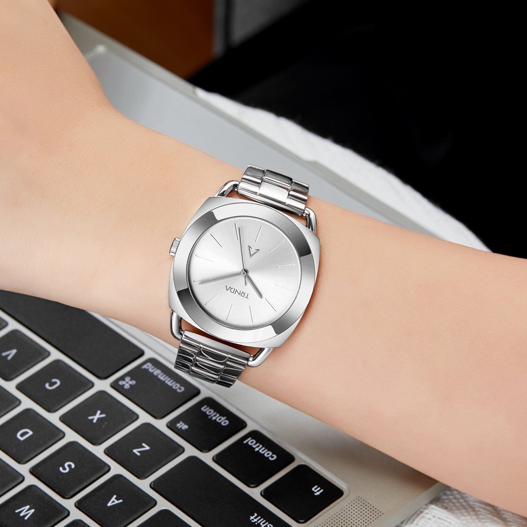 TRNDA Women's Stainless Steel Watch, Silver Dial | TRNDA-SS35-1