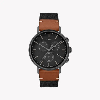Timex Unisex Black Fabric Watch, Brass Case | TW2R62100-0