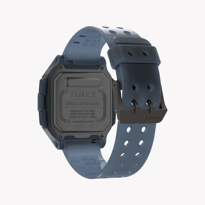 Timex Men's Blue Silicone Watch, Resin Square Case | TW2U56500-3
