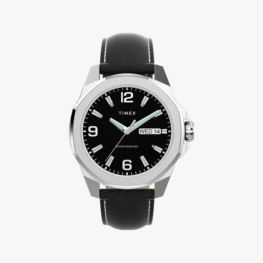 TIMEX Men's Quartz Watch, Silver/Black | TW2W92900-0