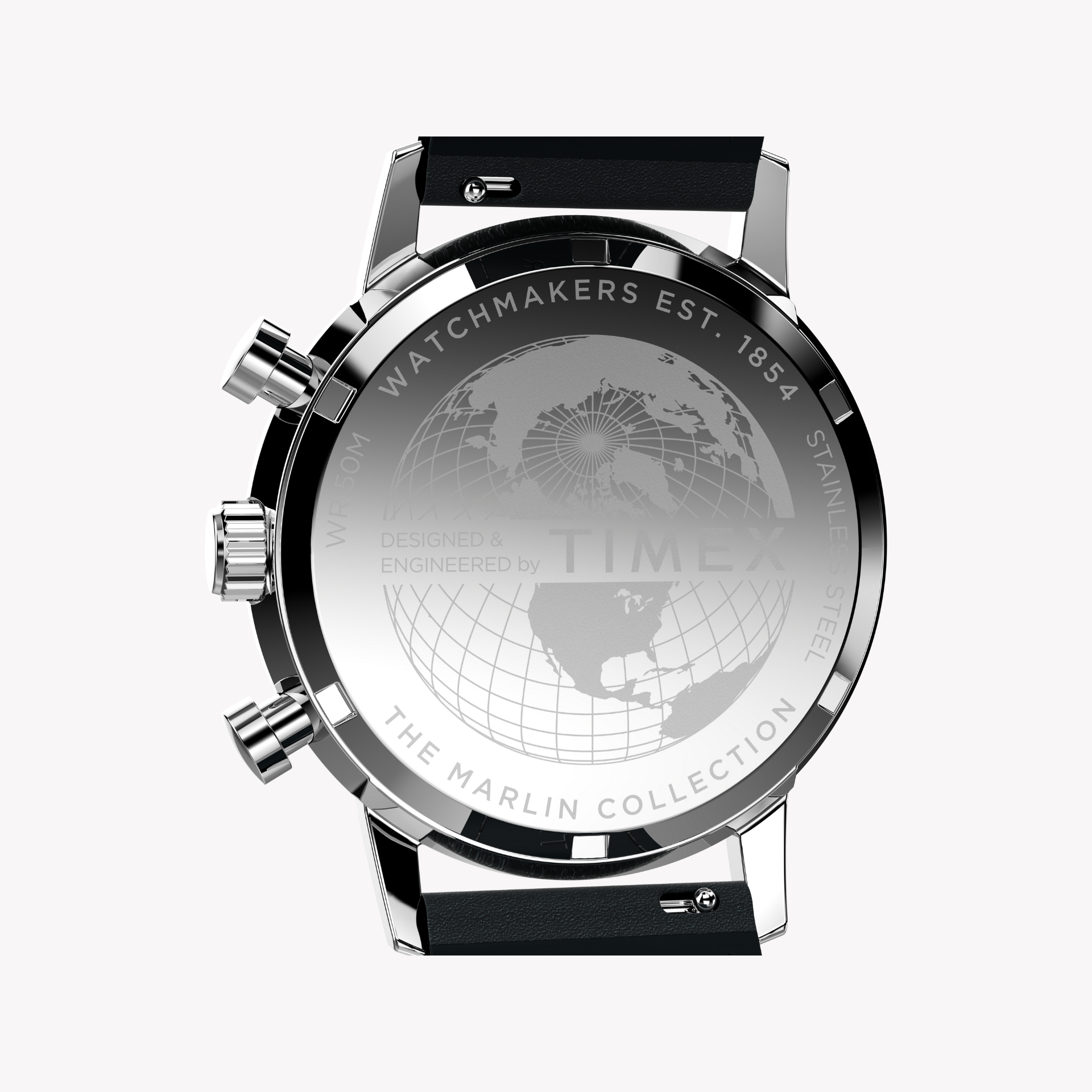 TIMEX Men's Silver/Black, Stainless/Leather | TW2W98900-4