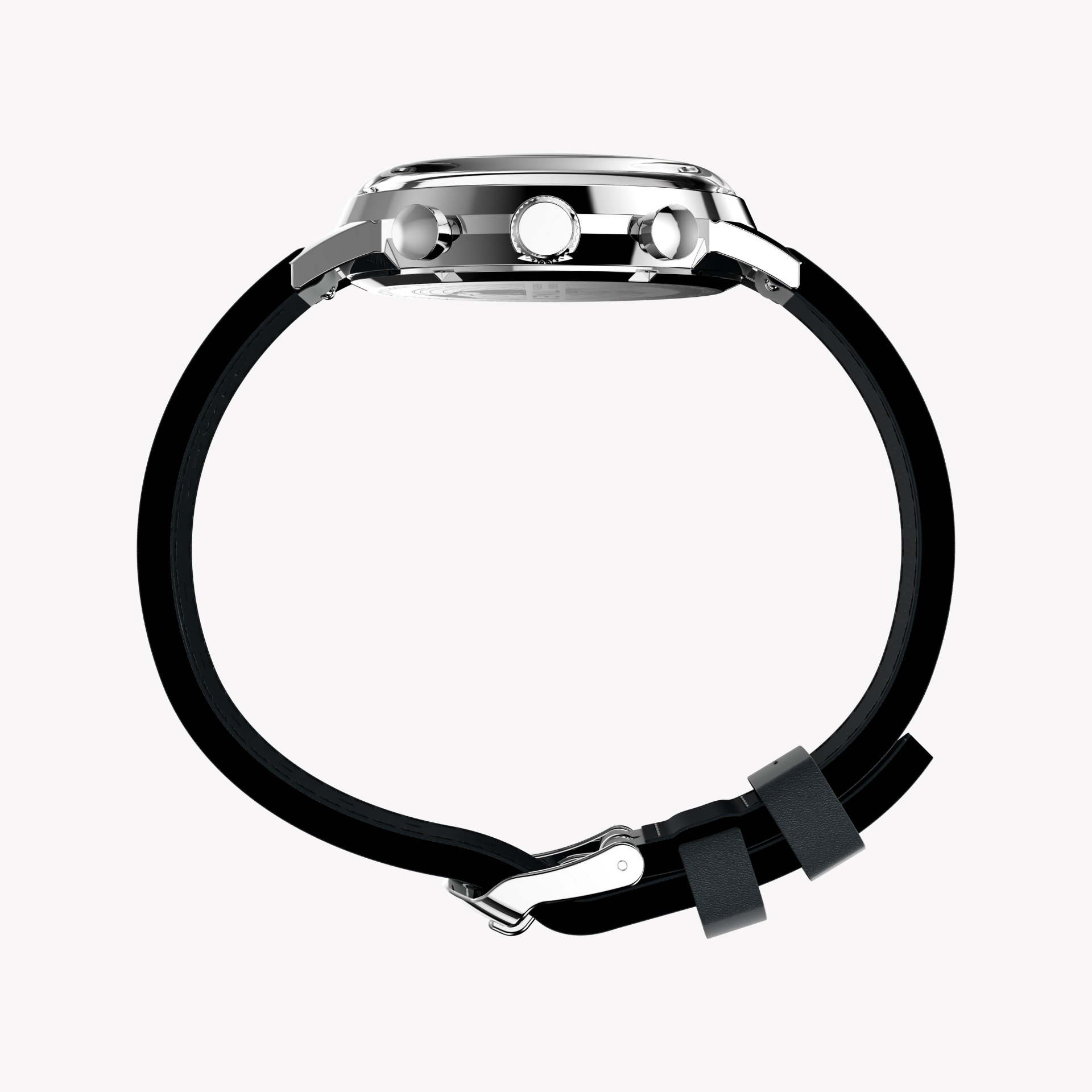 TIMEX Men's Silver/Black, Stainless/Leather | TW2W98900-1