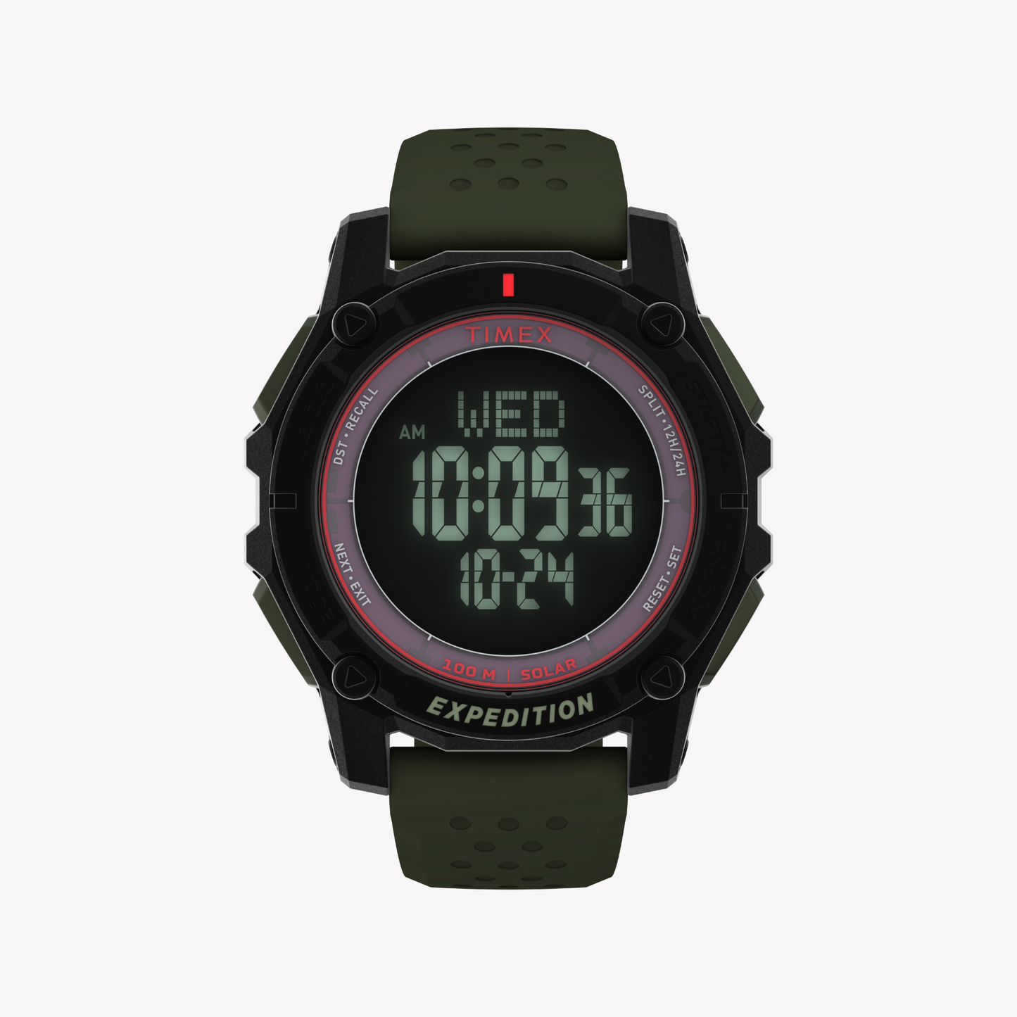TIMEX Men's Solar Digital, Black/Green | TW4B33700-0