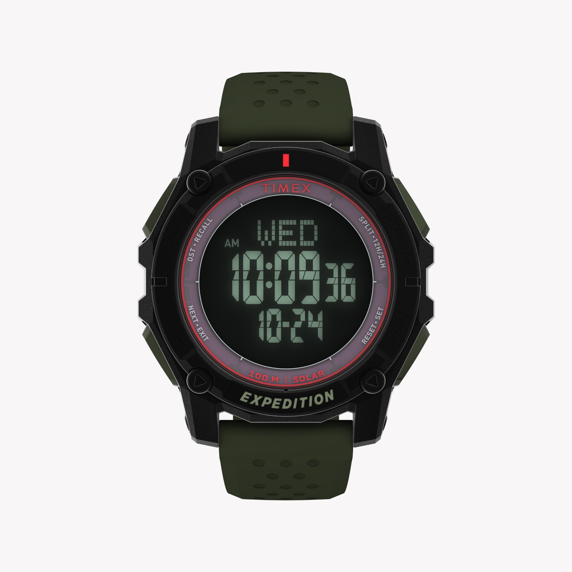 TIMEX Men's Solar Digital, Black/Green | TW4B33700-0