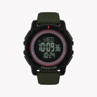 TIMEX Men's Solar Digital, Black/Green | TW4B33700-0