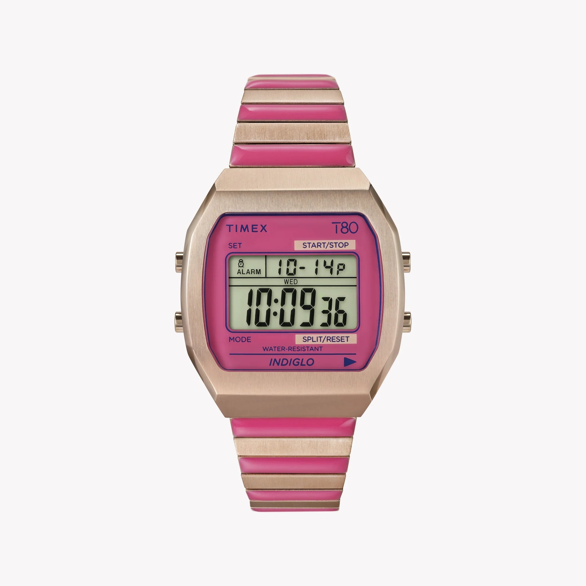 Timex Women's Rose Gold-Tone Watch, Pink Accents | T80-0