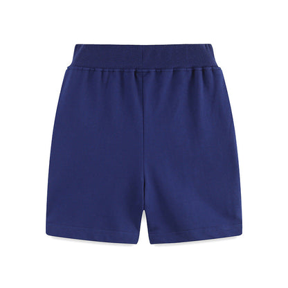 Summer Arrival Kids Boys Cotton Casual Style Cartoon Embroidered Shorts-1