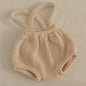 Infant Baby Kids Boys And Girls 3-Color Solid Color Simple Strap Overalls-3