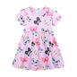 Summer Arrival Colorful Butterfly Pattern Short Sleeves Dress for Stylish Girls-0