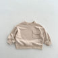 Arrival Kids Unisex Soft Comfortable Long Sleeves Solid Color Top Casual Pullover-3